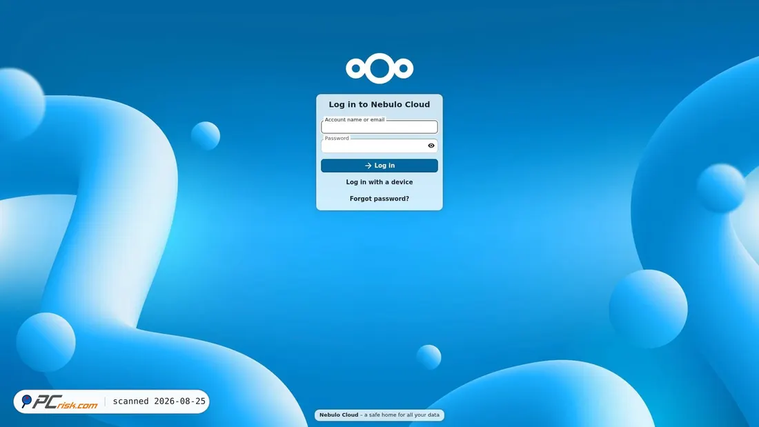 Screenshot of nebulocloud.isms.hu