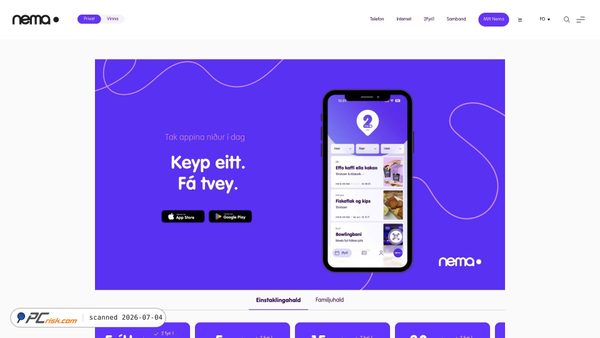 nema.fo screenshot