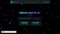 Captura de ecrã de neonlights.ai