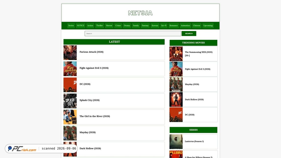 Screenshot of net9ja.com.ng