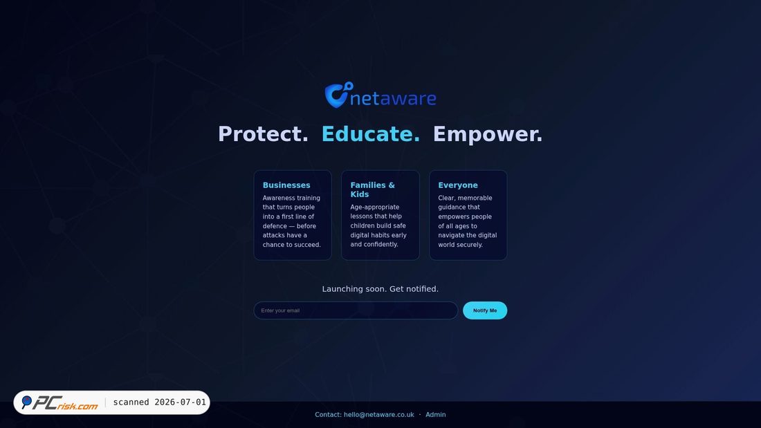 Screenshot of netaware.co.uk