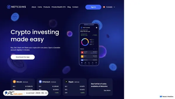 netcoins-login-sso-ca-x.webflow.io screenshot