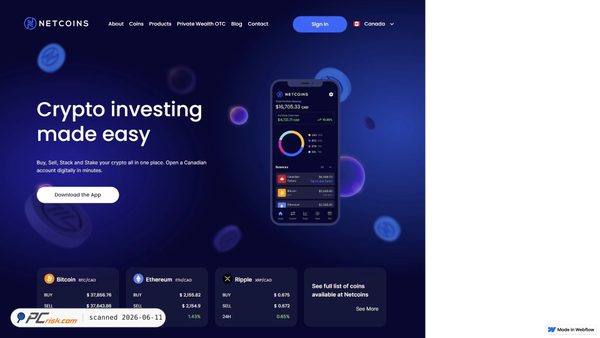 netcoins-login-sso-ca-x.webflow.io screenshot