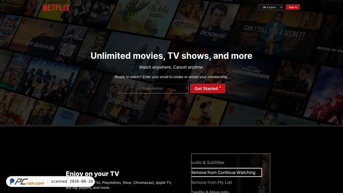 Screenshot von netfliix-landing-page-clone.vercel.app