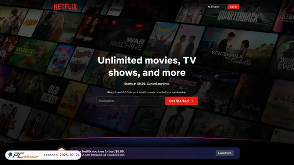 netflix.com screenshot