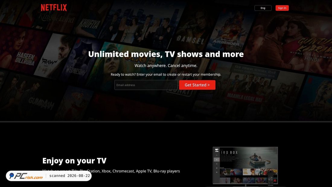 Captura de pantalla de netflixclonebyyash.vercel.app