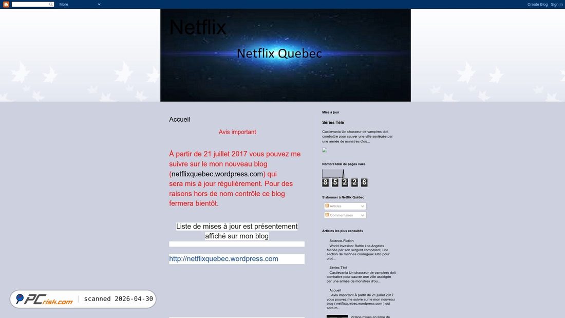 Screenshot von netflixquebec.blogspot.com