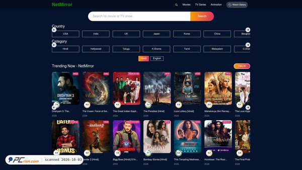 netmirror.center screenshot