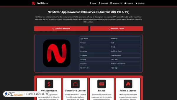 netmirror.co.in screenshot