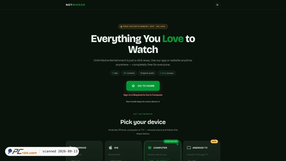 Screenshot of netmirror.gg