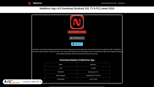 netmirrors.org screenshot