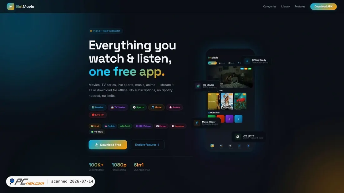 Screenshot of netmovie.site