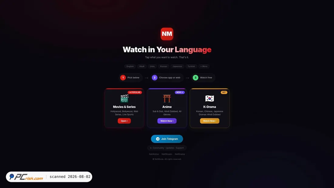 Screenshot of netmovie.site
