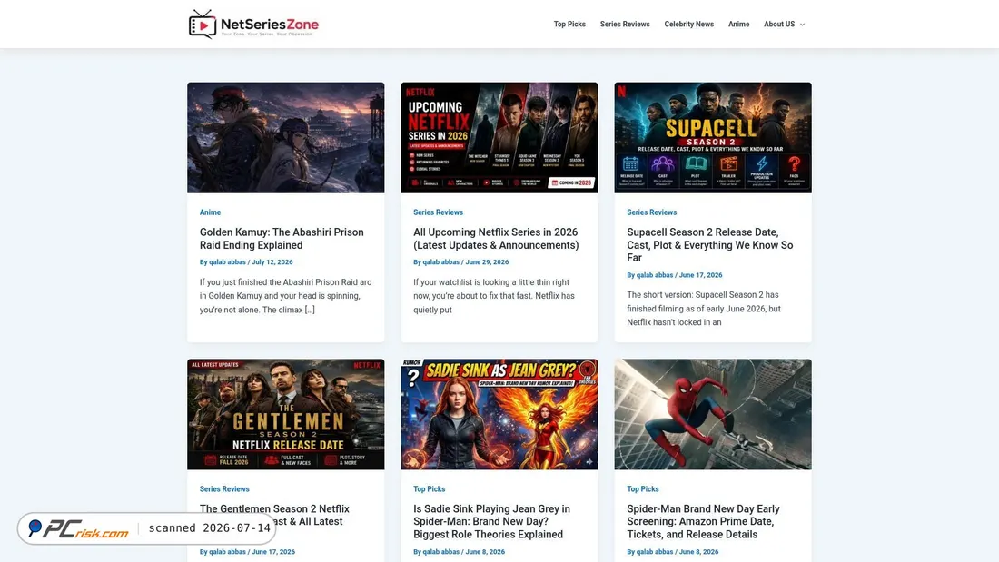Screenshot of netserieszone.com
