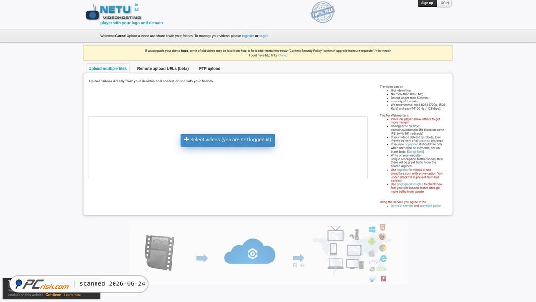 Screenshot of netuplayer.top