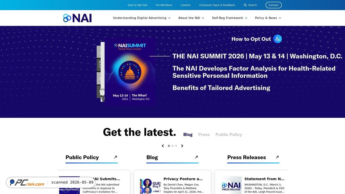 Screenshot von networkadvertising.org