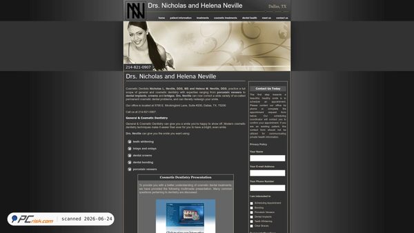 nevilledental.com screenshot