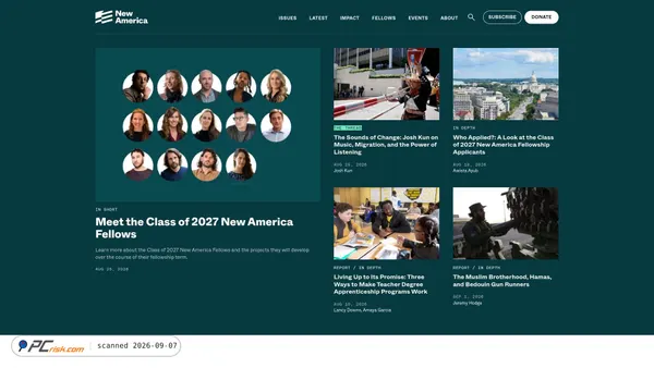 newamerica.org Screenshot
