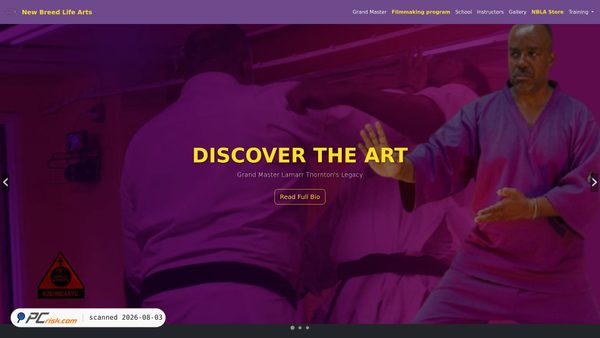 newbreedlifearts.org screenshot