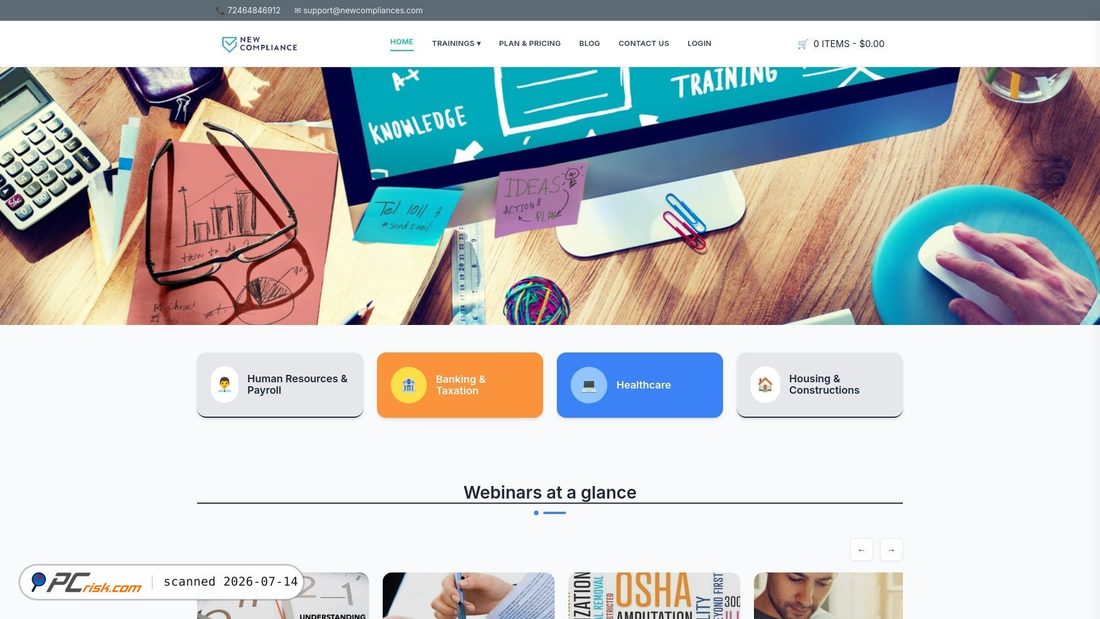 Screenshot of newcompliances.com
