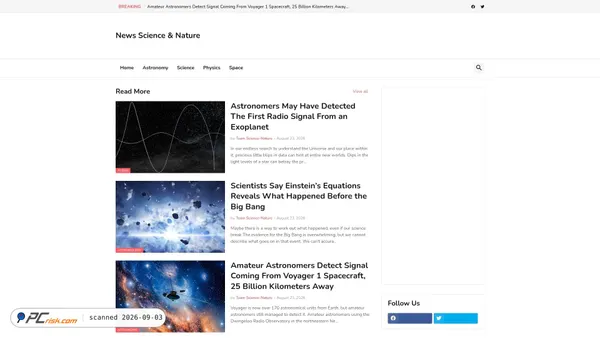 news.sciandnature.com screenshot