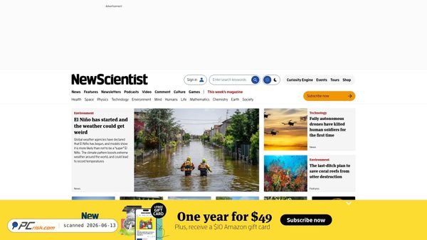 newscientist.com screenshot