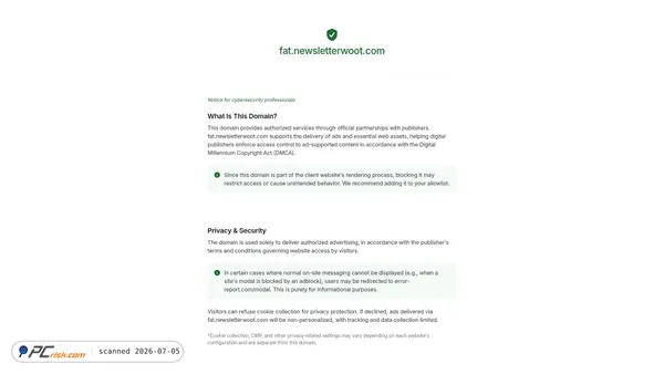 newsletterwoot.com screenshot