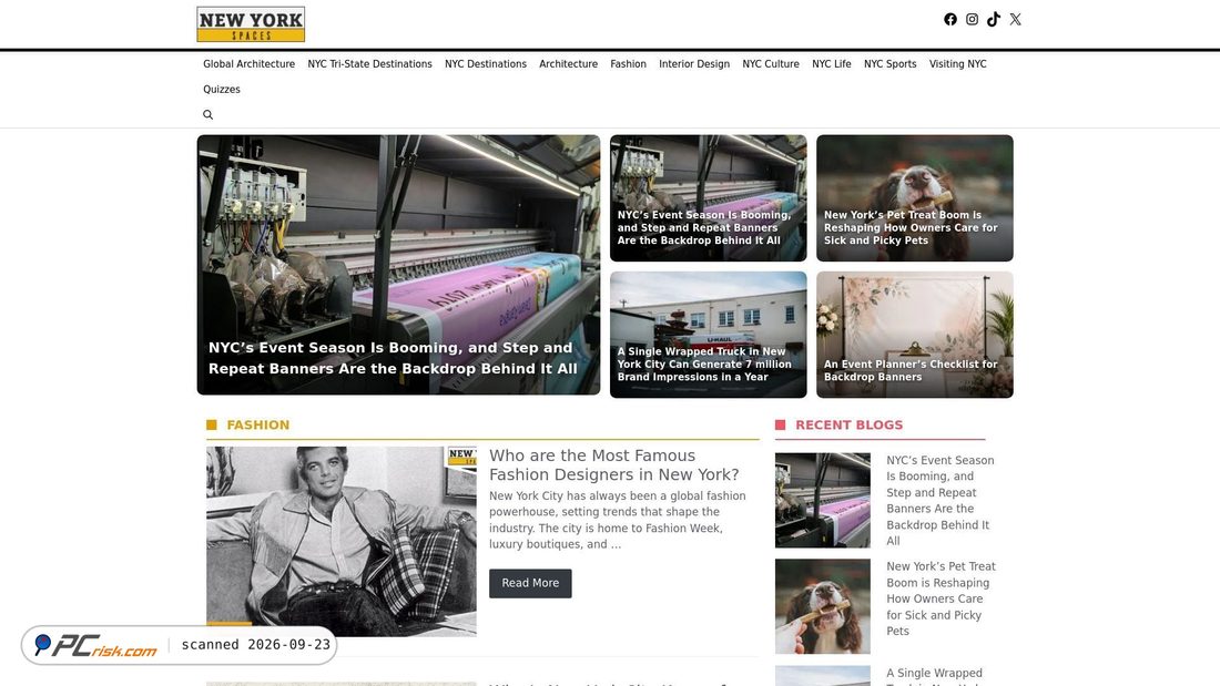 Captura de ecrã de newyorkspaces.com