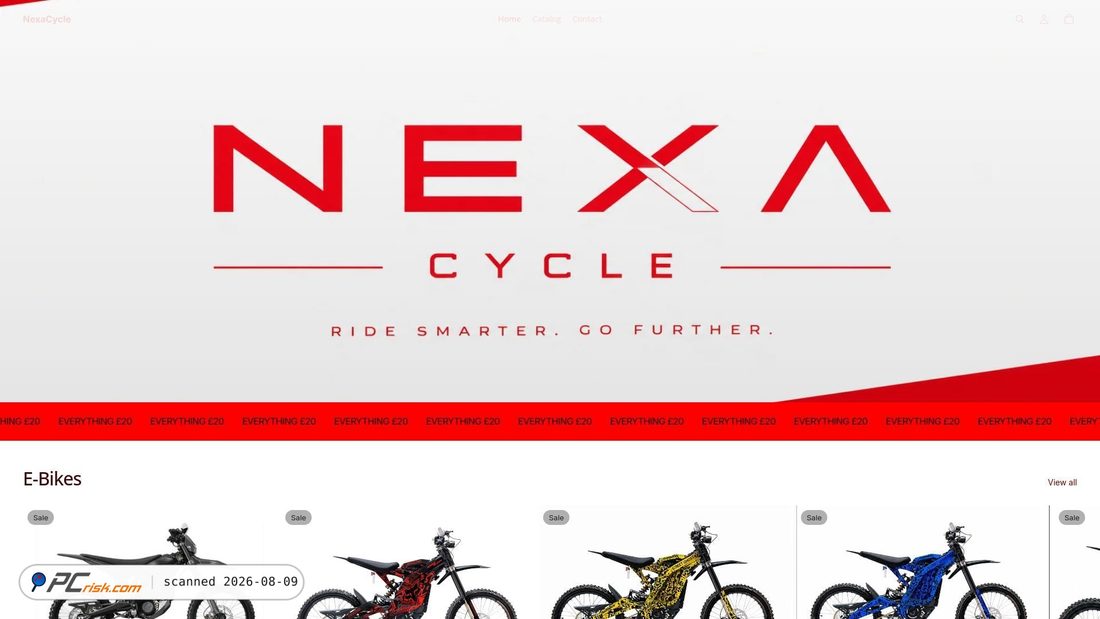 Screenshot di nexacycle-store.myshopify.com