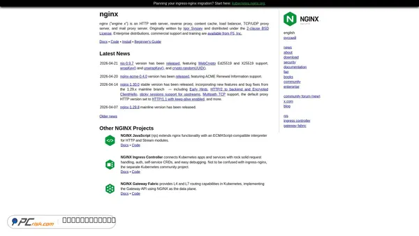 nginx.org Screenshot