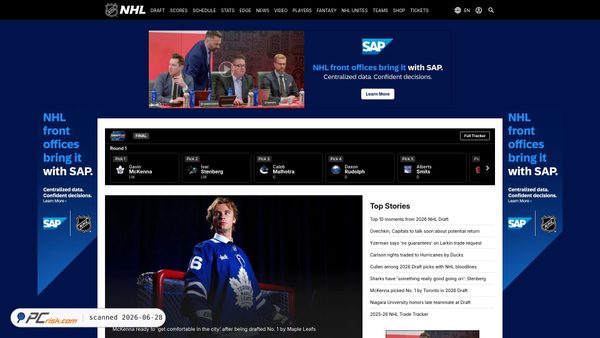 nhl.com screenshot