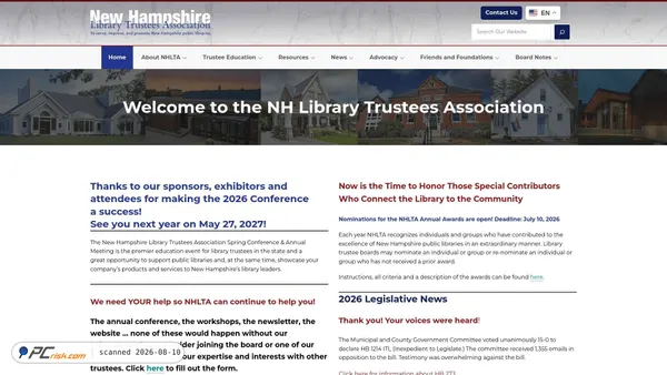 nhlta.org screenshot