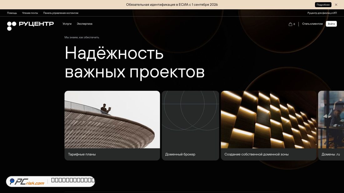 Screenshot von nic.ru