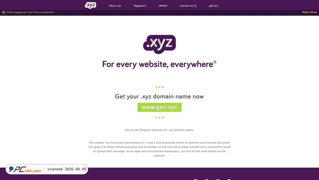 Screenshot of nic.xyz