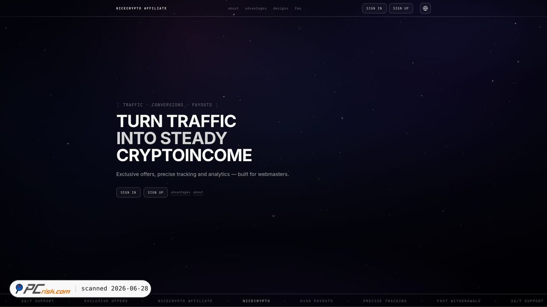 Screenshot of nicecrypto.cc