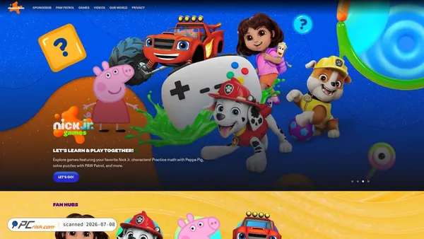 nickjr.com screenshot