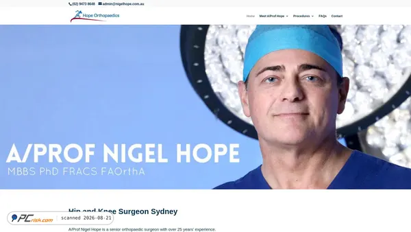 nigelhope.com.au screenshot