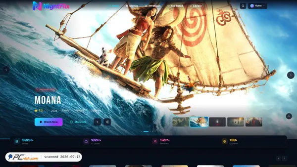 Capture d’écran de nightflix.vg