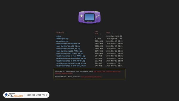 nightly.visualboyadvance-m.org screenshot