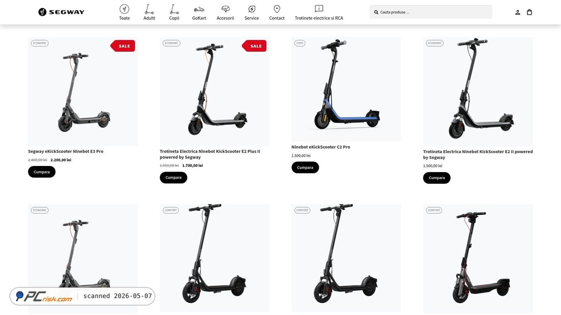 Screenshot of ninebot.ro