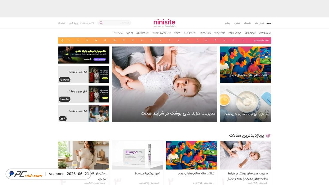 Screenshot of ninisite.com