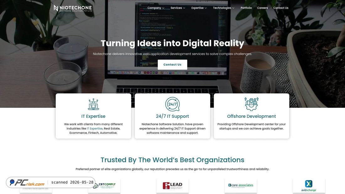 Screenshot of niotechone.com