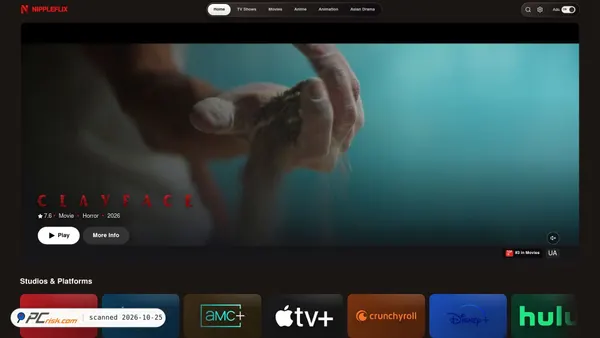 Screenshot di nippleflix.com