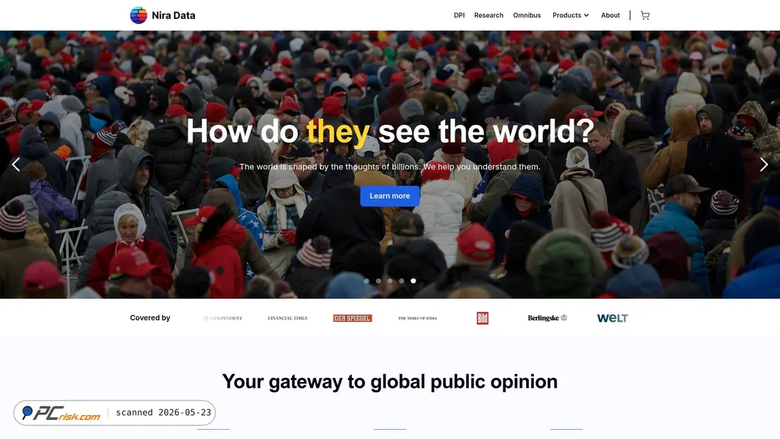 Screenshot of niradata.com