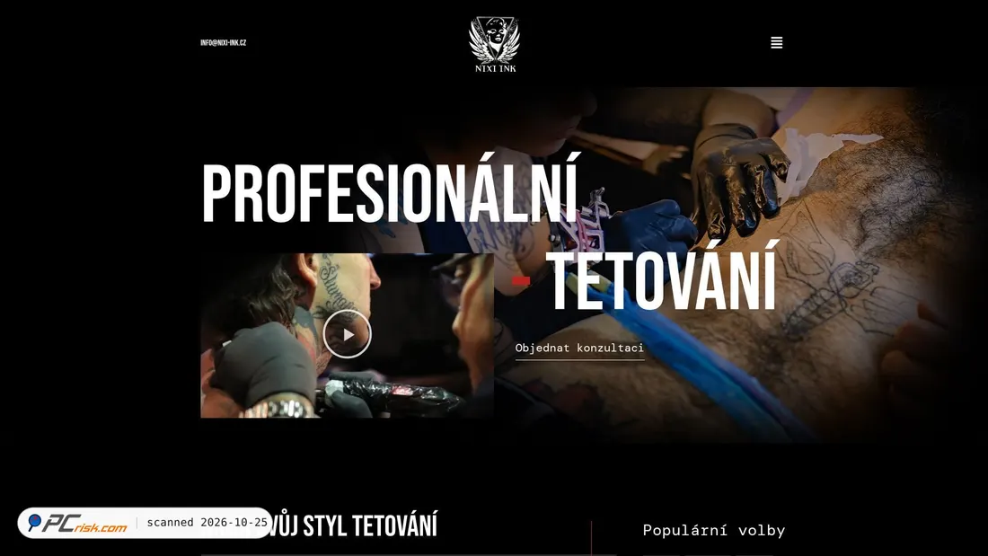Screenshot von nixi-ink.cz