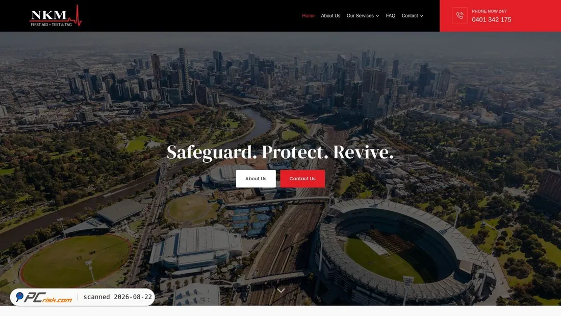 Screenshot of nkmfirstaidandtraining.com.au