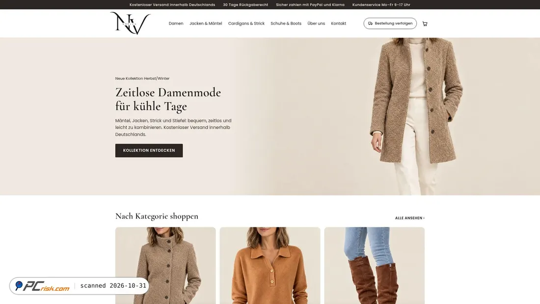 Screenshot von noelva.de
