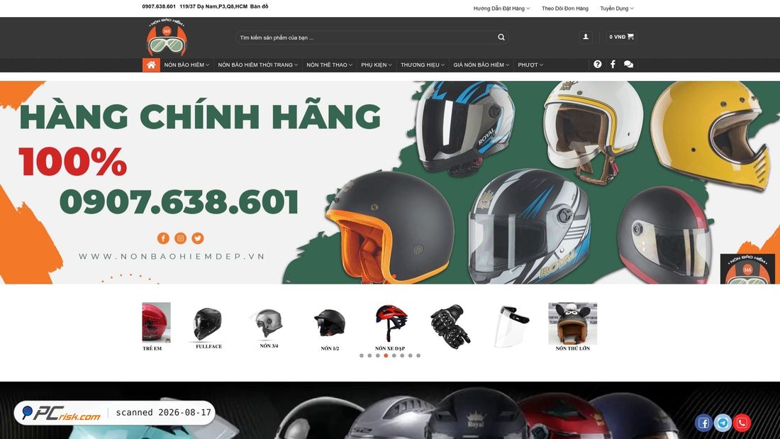 Screenshot of nonbaohiemdep.vn