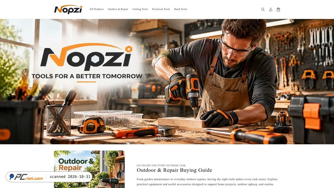 Screenshot von nopzi.com