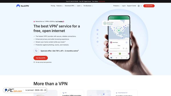 nordvpn.com screenshot